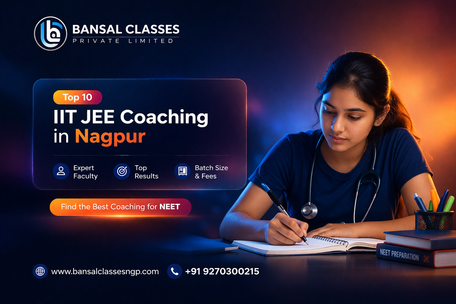 Top 10 IIT JEE coaching institute in Nagpur classroom preparation.