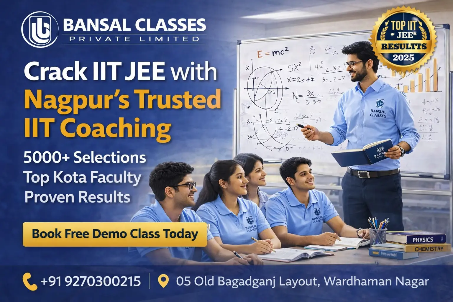 best IIT JEE coaching institute in Nagpur classroom preparation.